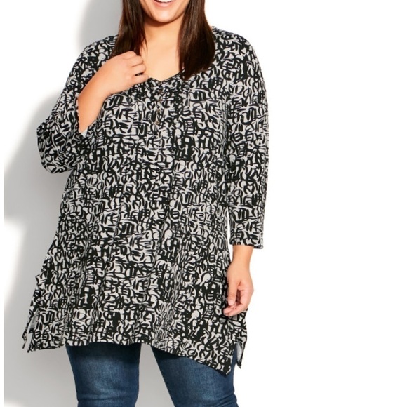 Avenue Tops - ARNA York Valerie Print Go Crazy Tunic Top  (R04.5)